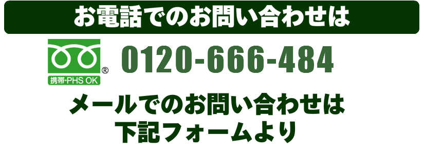 お問い合わせは0120-666-484まで
